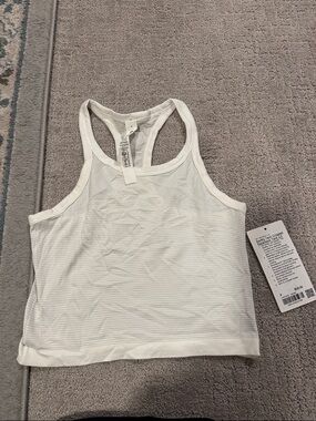 lululemon athletica White Racerback Cropped Tank